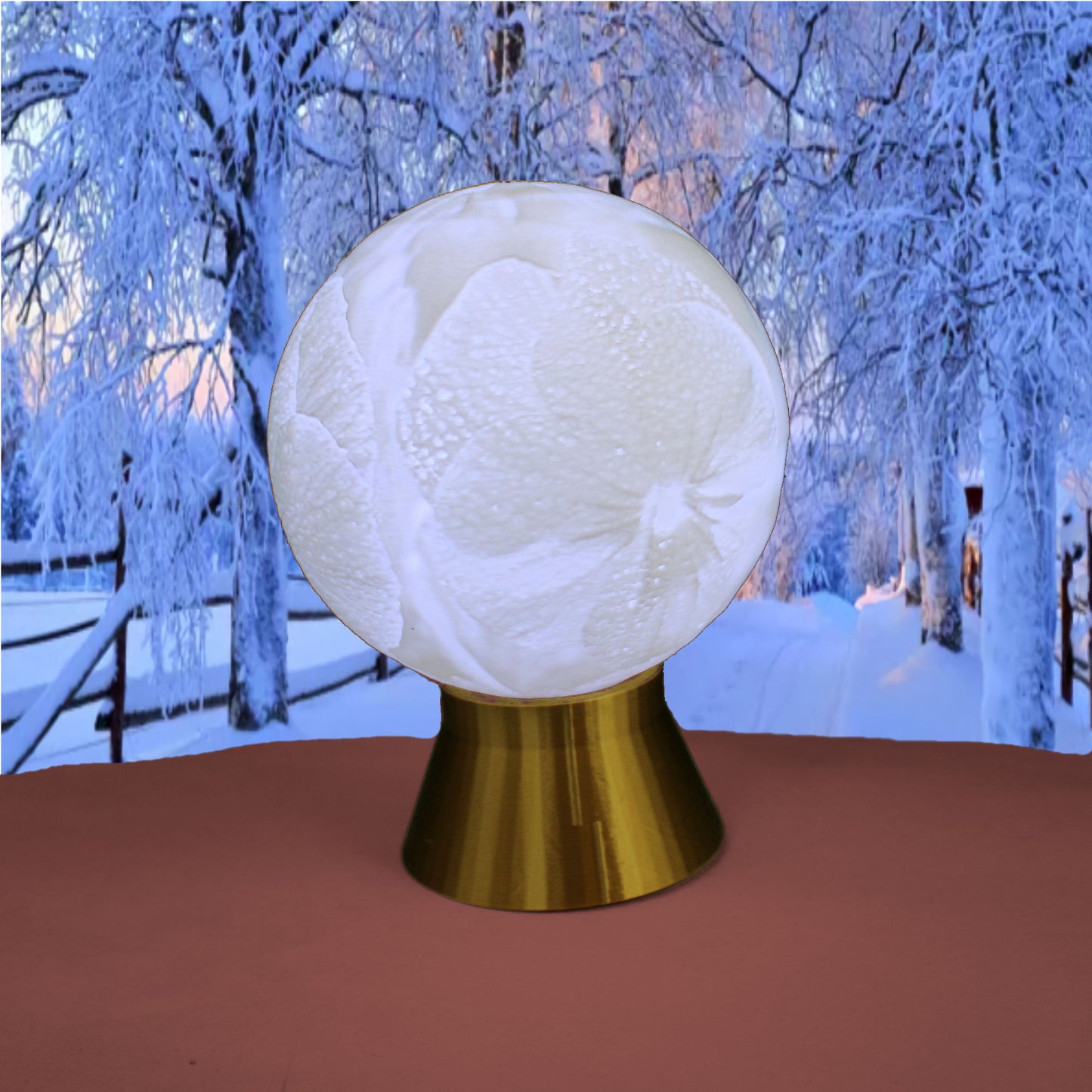 February Birth Month Flower Light Globe- Iris, Violet