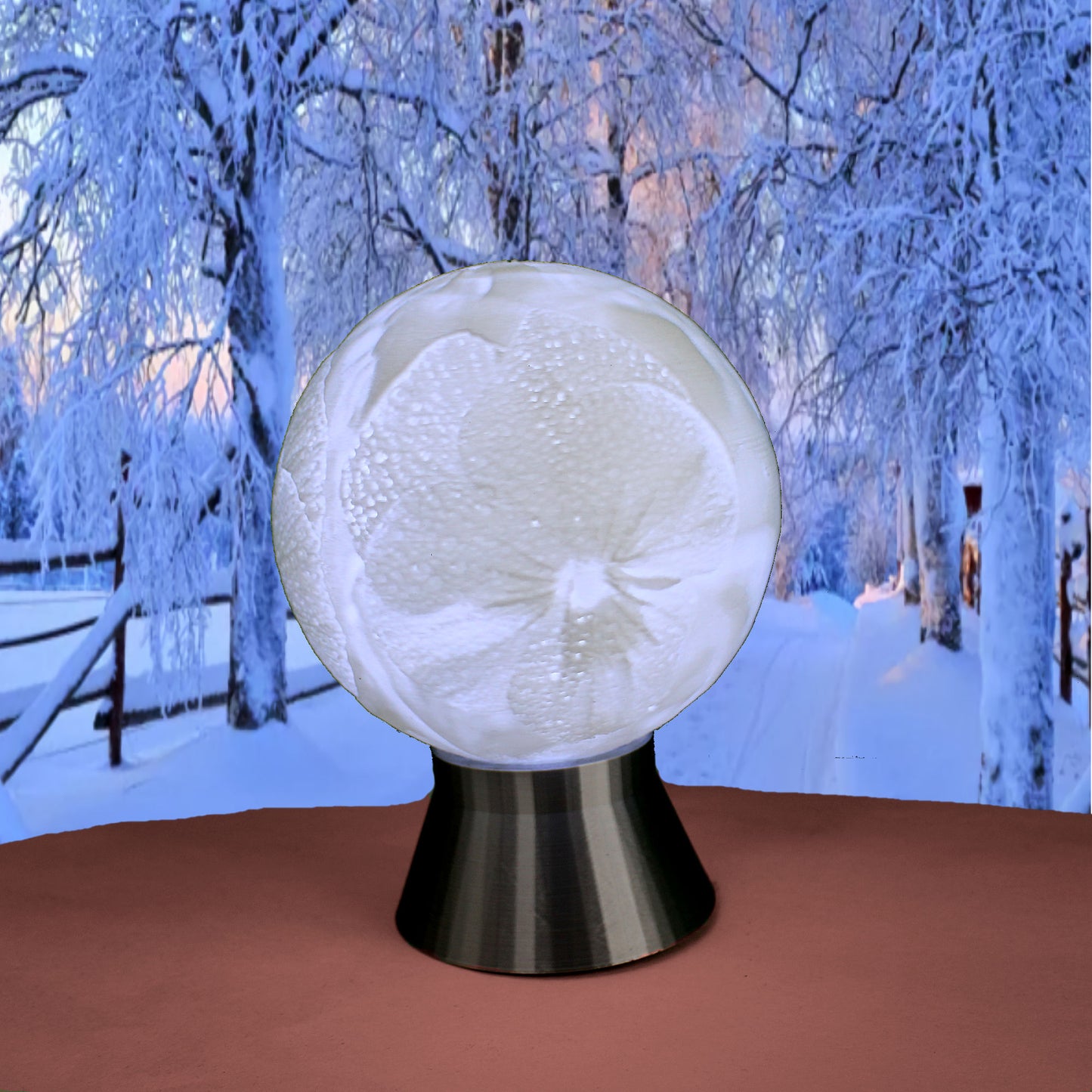 February Birth Month Flower Light Globe- Iris, Violet