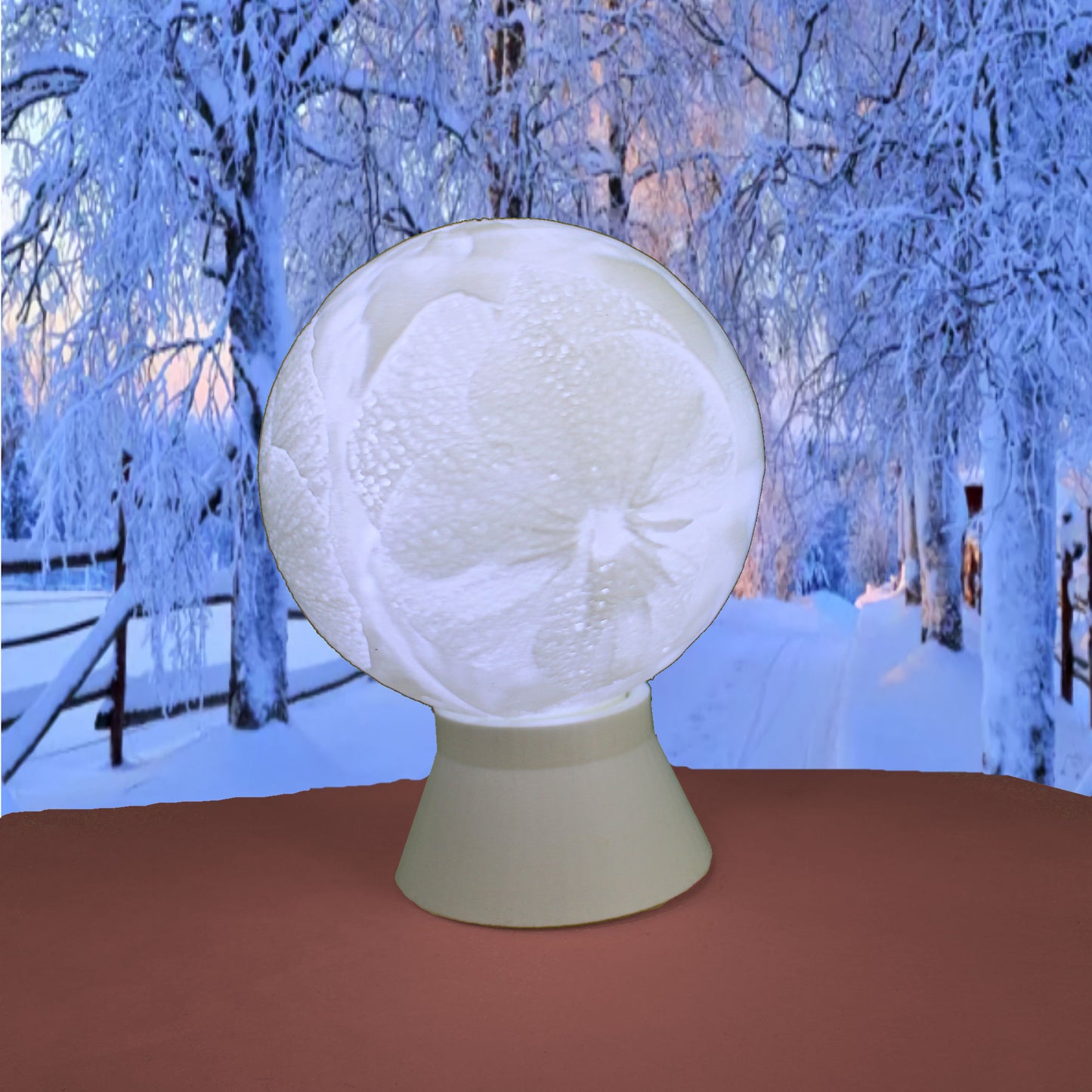 February Birth Month Flower Light Globe- Iris, Violet