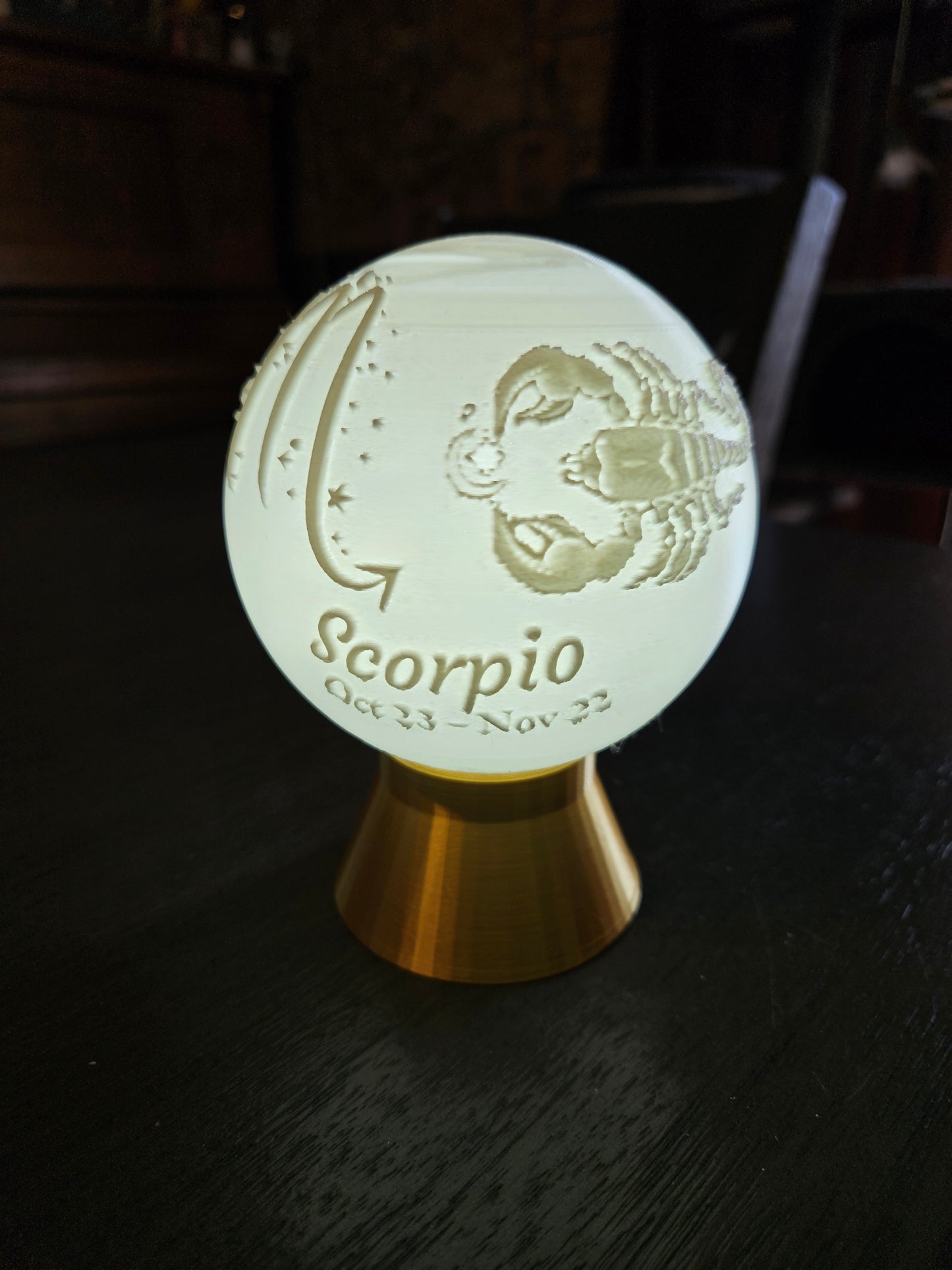 Scorpio Zodiac Light Globe - Oct 23 - Nov 22