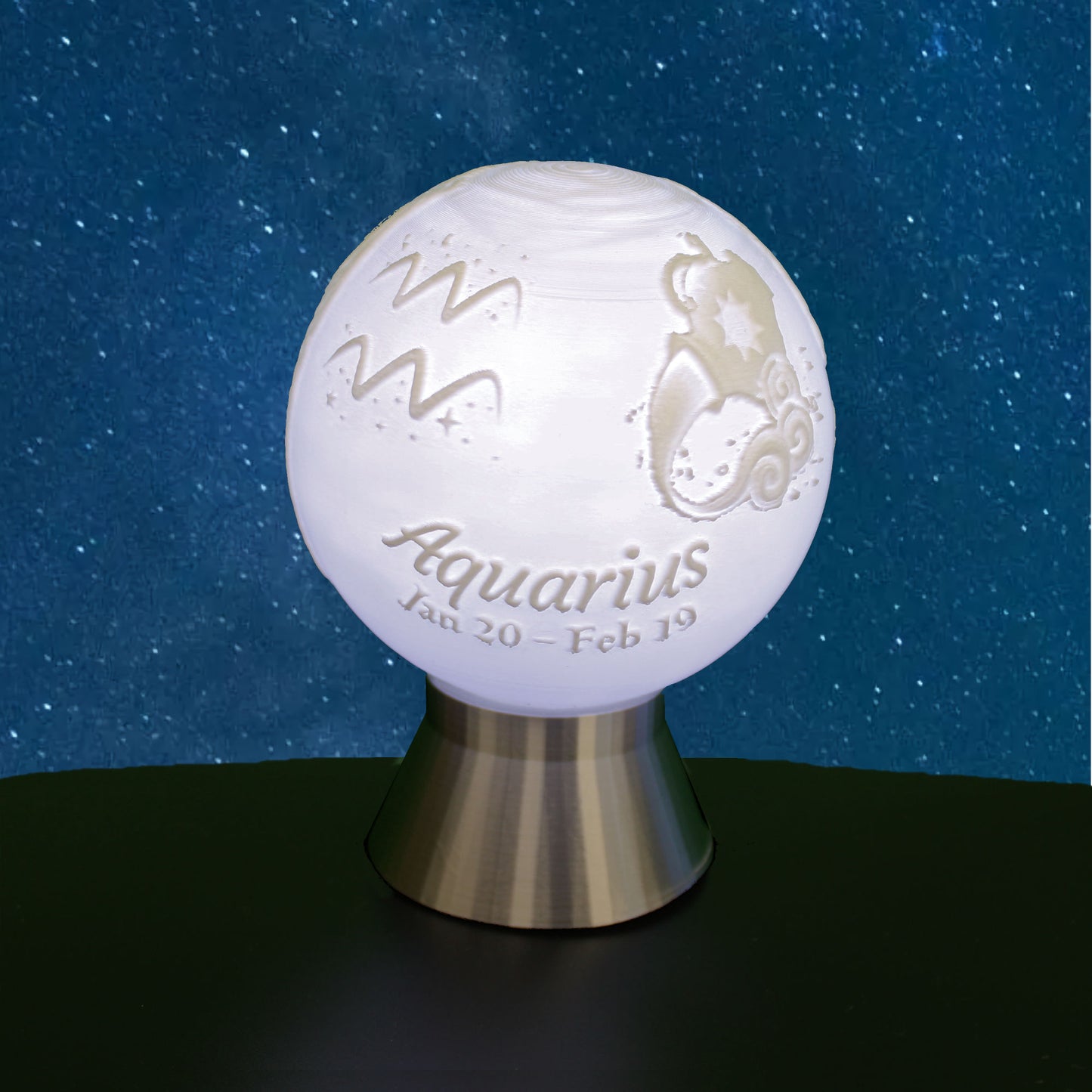 Aquarius Zodiac Light Globe - Jan 20 - Feb 19
