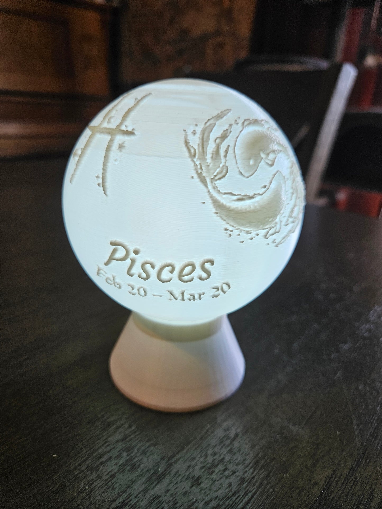Pisces Zodiac Light Globe - Feb 20 - Mar 19