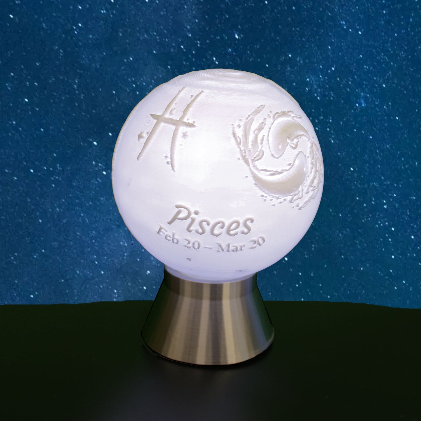 Pisces Zodiac Light Globe - Feb 20 - Mar 19