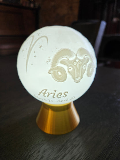 Aries Zodiac Light Globe - Mar 21 - Apr 20