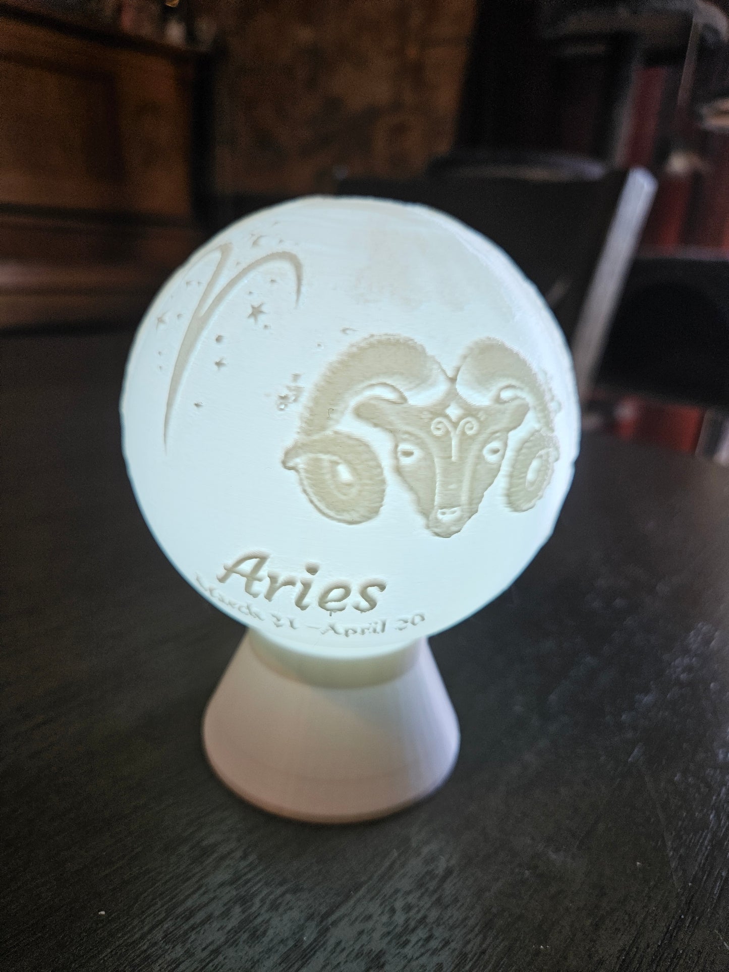 Aries Zodiac Light Globe - Mar 21 - Apr 20