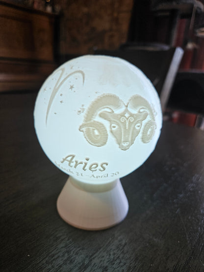 Aries Zodiac Light Globe - Mar 21 - Apr 20