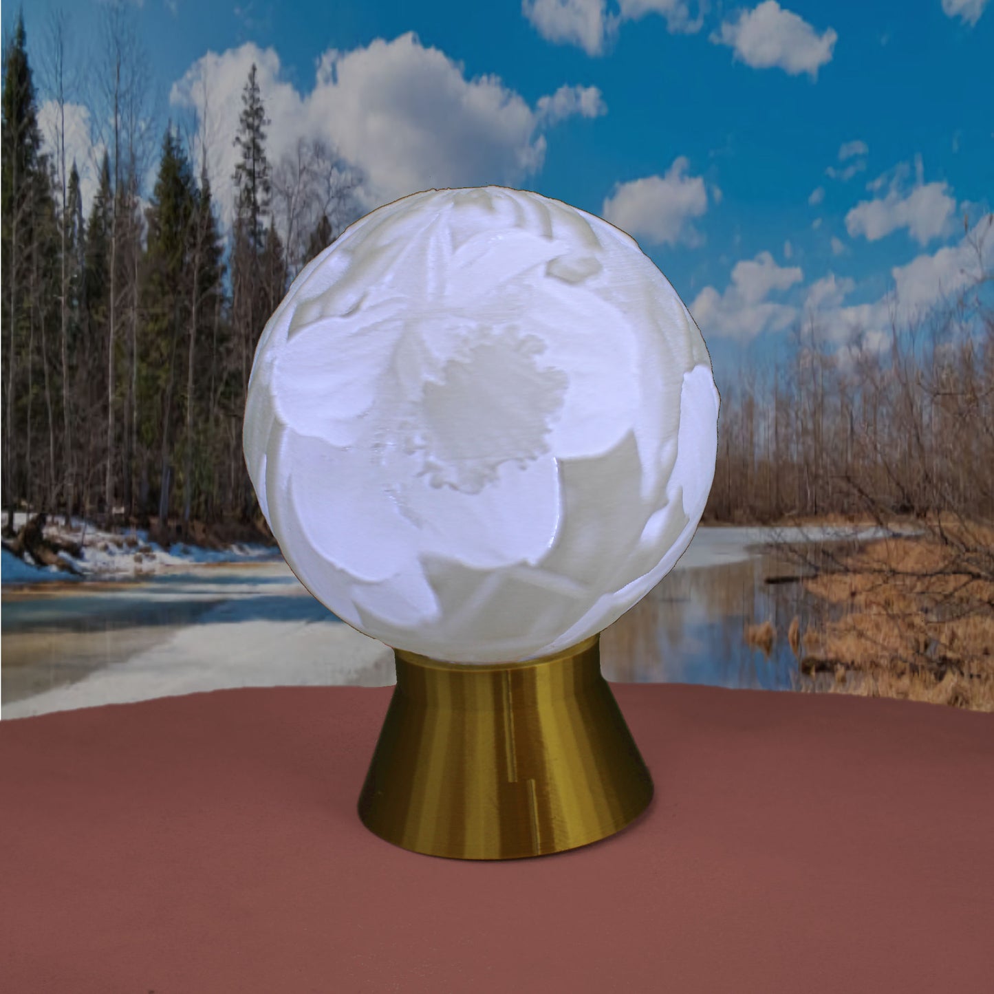 March Birth Month Flower Light Globe - Daffodil, Sakura (Cherry Blossom)