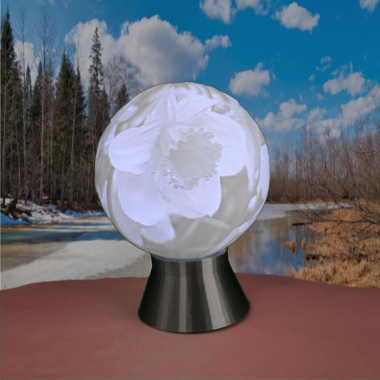 March Birth Month Flower Light Globe - Daffodil, Sakura (Cherry Blossom)