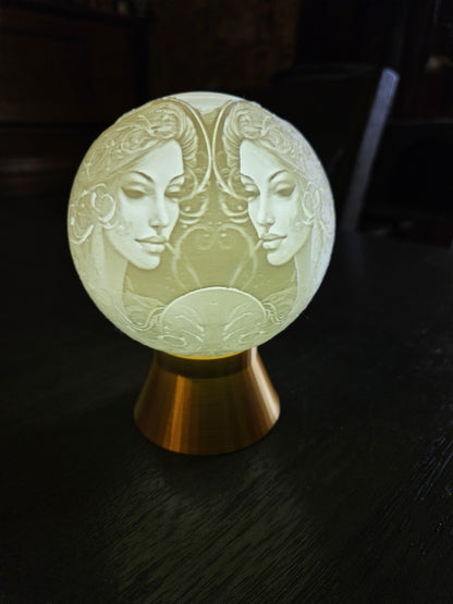 Gemini Zodiac Light Globe - May 21 - Jun 20