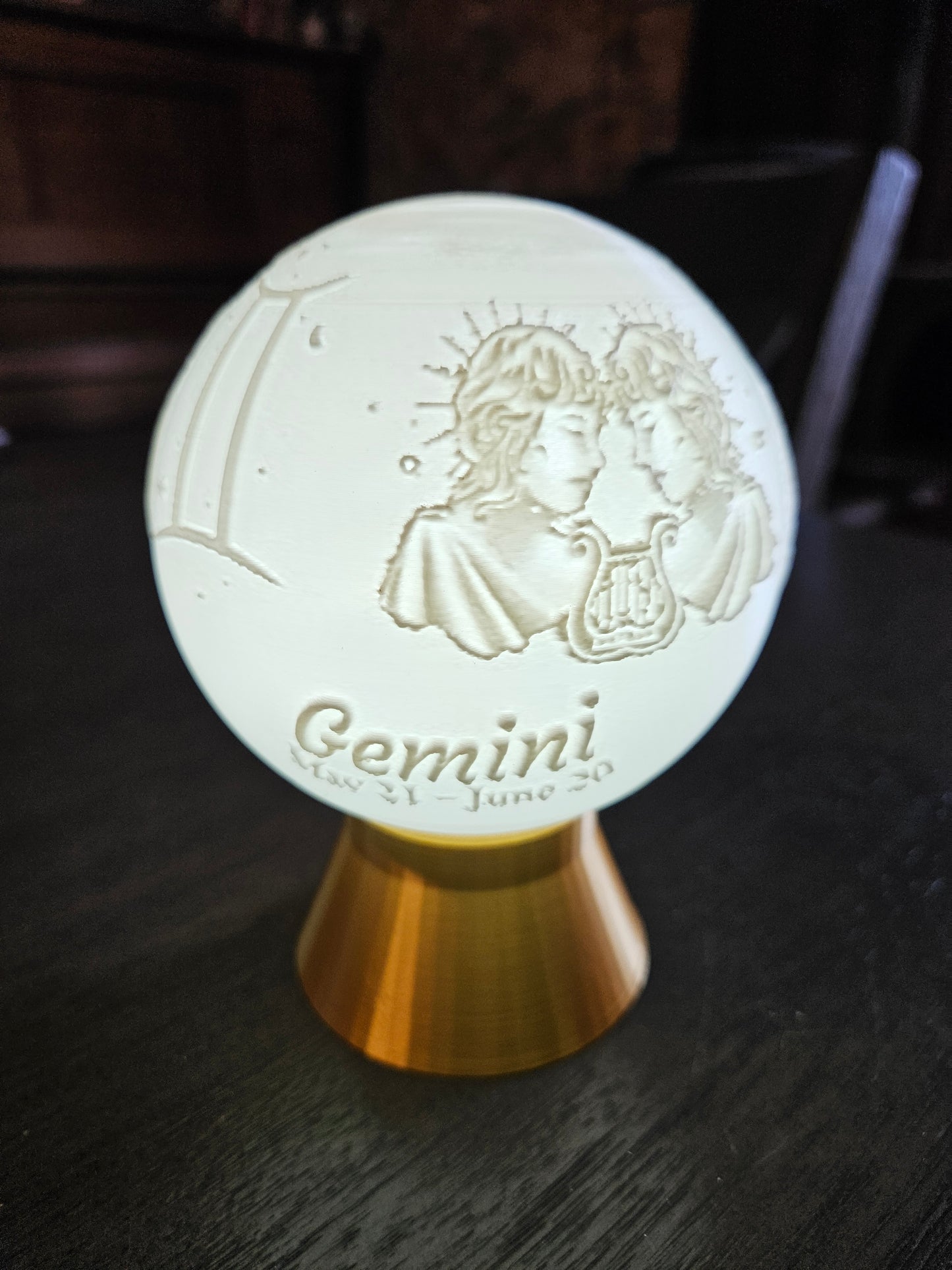 Gemini Zodiac Light Globe - May 21 - Jun 20