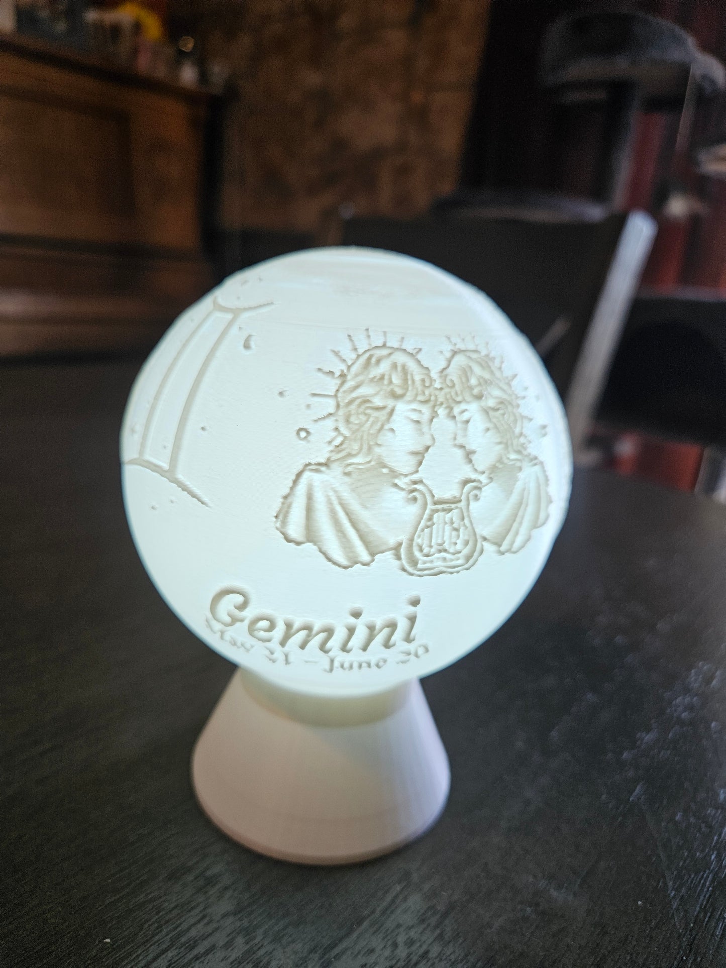 Gemini Zodiac Light Globe - May 21 - Jun 20