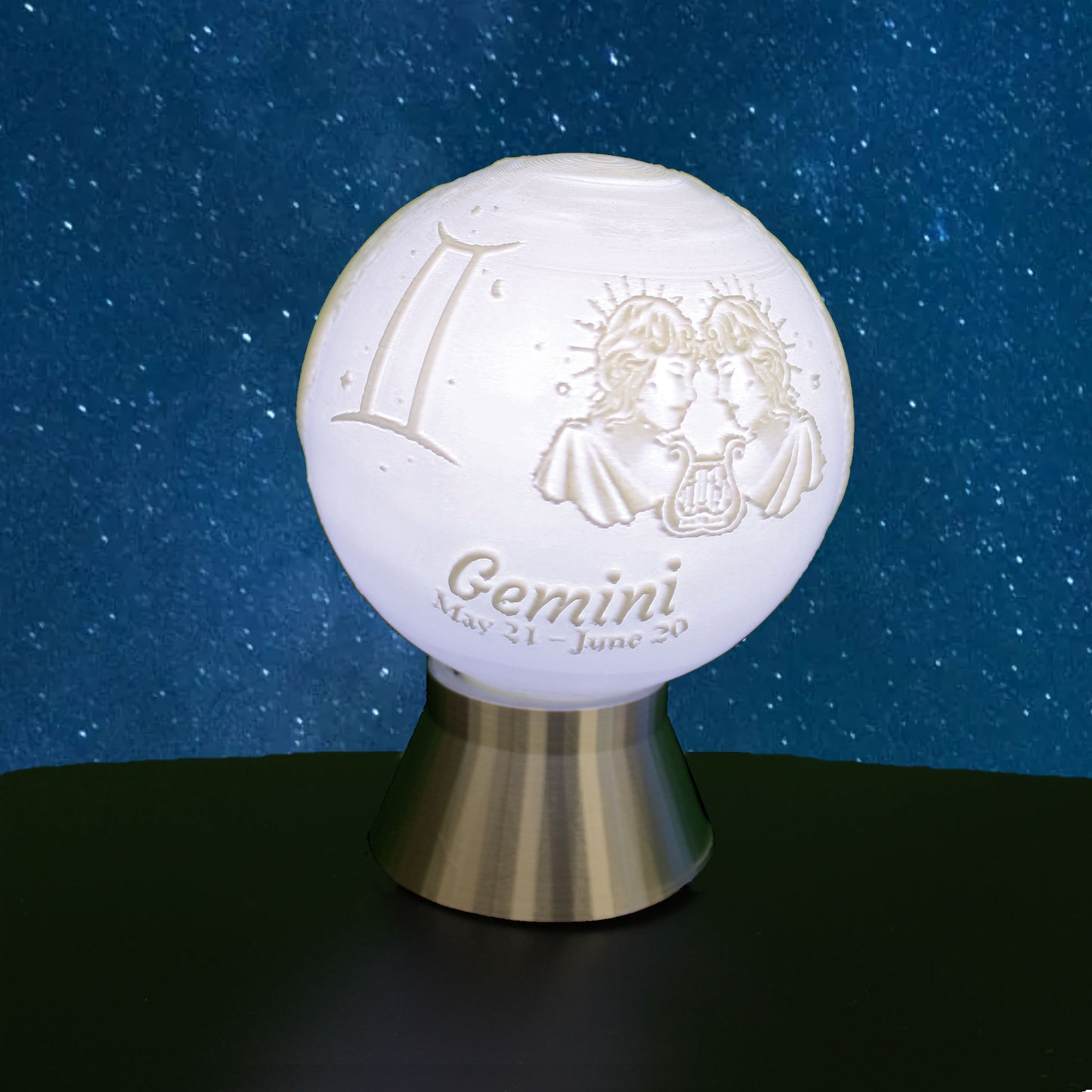 Gemini Zodiac Light Globe - May 21 - Jun 20