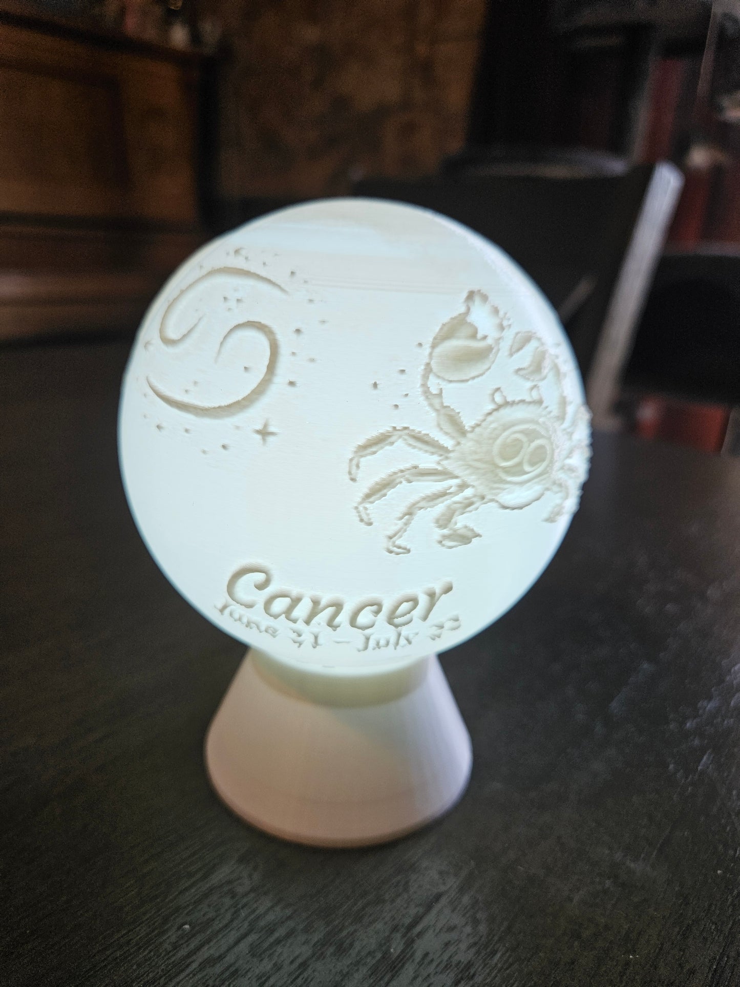 Cancer Zodiac Light Globe - Jun 21 - Jul 22