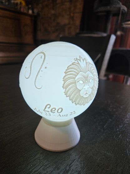 Leo Zodiac Light Globe - Jul 23 - Aug 22
