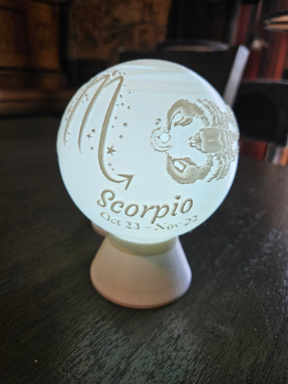Scorpio Zodiac Light Globe - Oct 23 - Nov 22