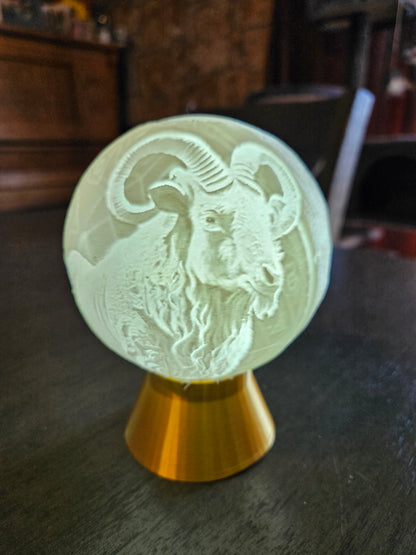 Capricorn Zodiac Light Globe - Dec 23 - Jan 19