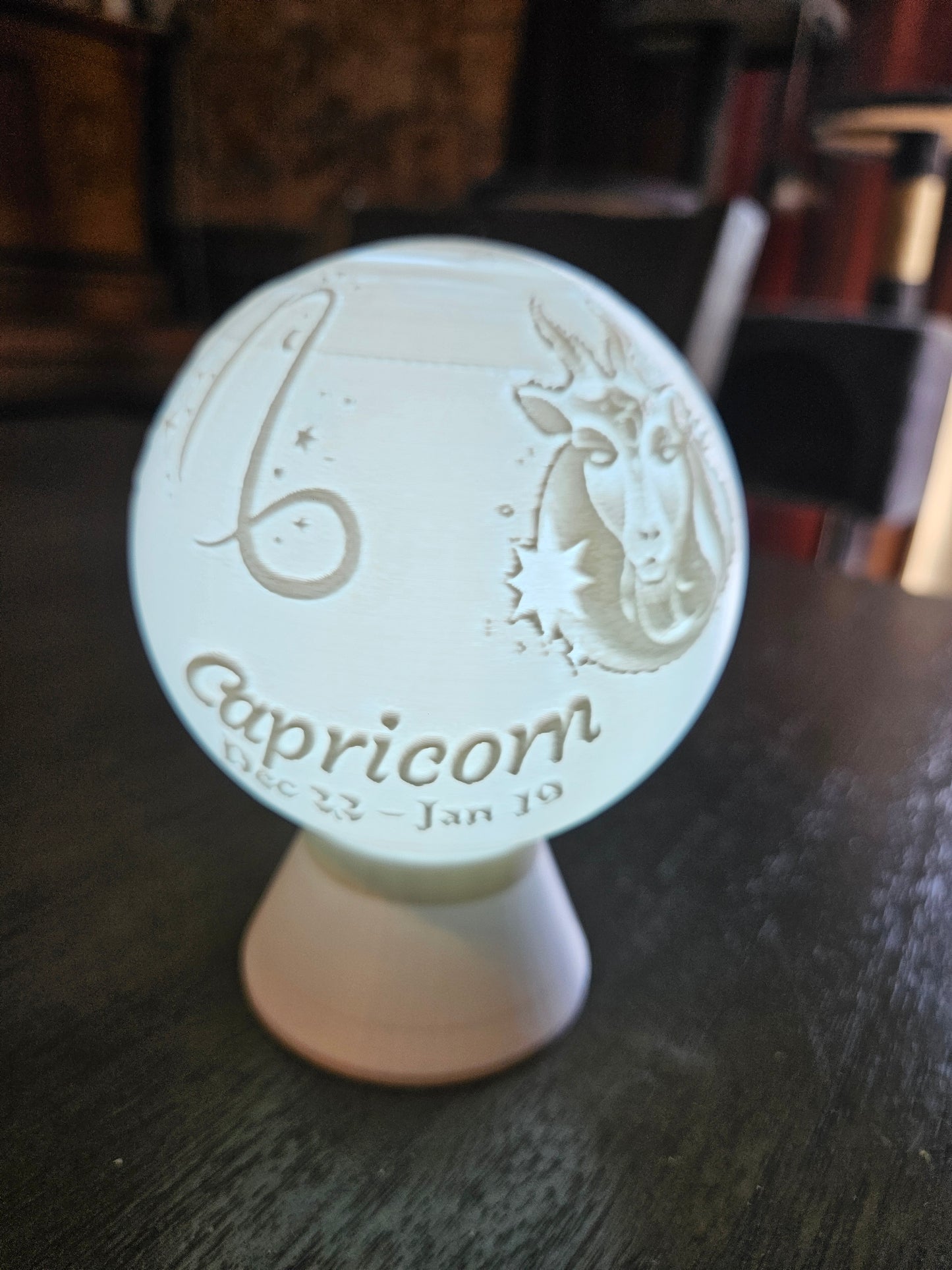 Capricorn Zodiac Light Globe - Dec 23 - Jan 19