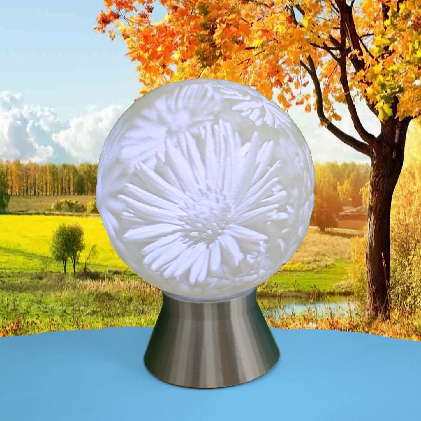 September Birth Month Flower Light Globe - Morning Glory, Aster