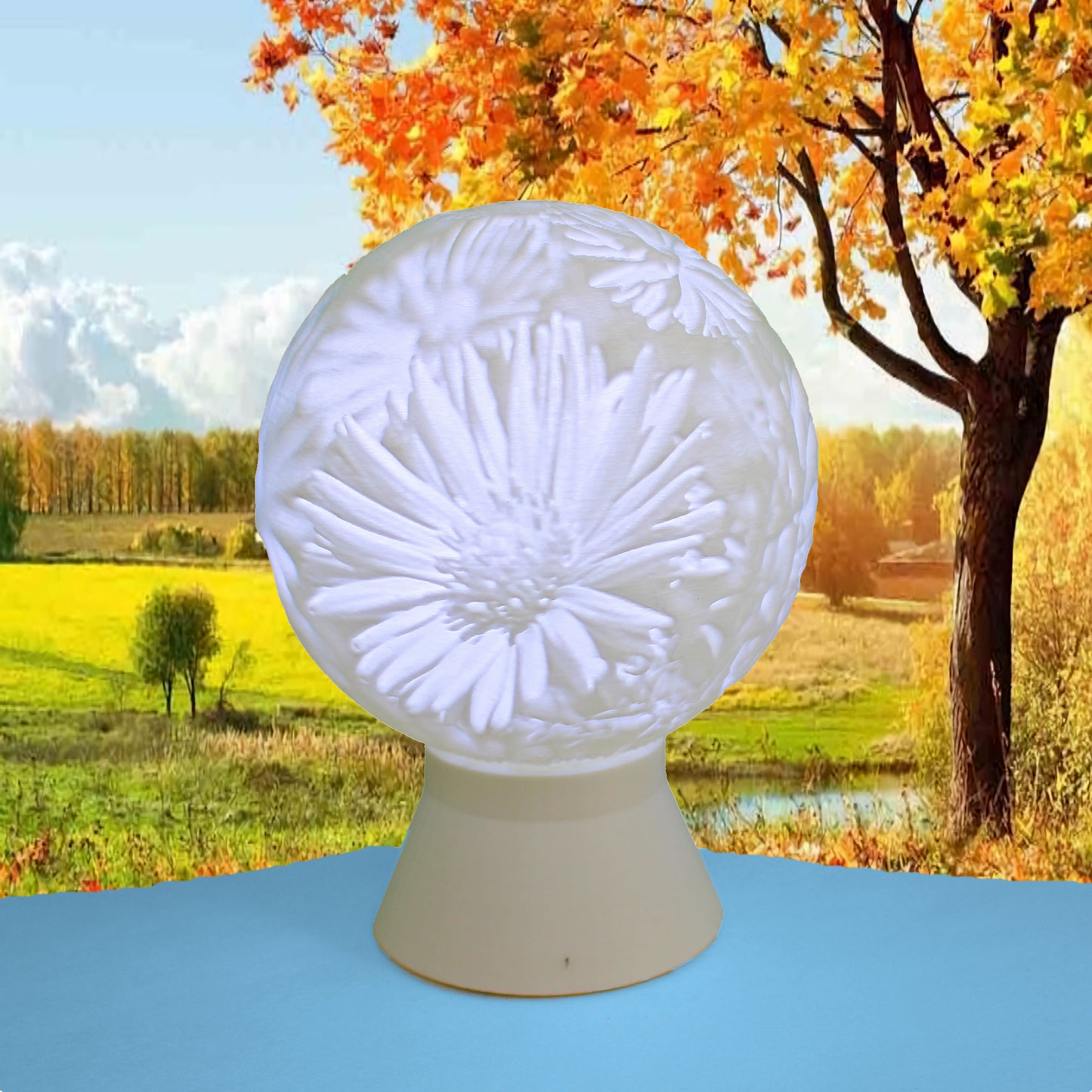 September Birth Month Flower Light Globe - Morning Glory, Aster