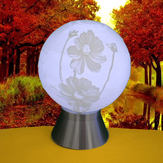 October Birth Month Flower Light Globe - Marigold, Cosmos
