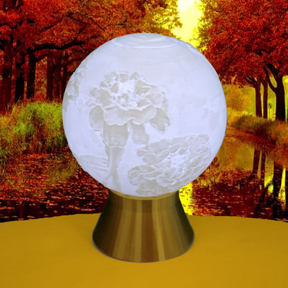 October Birth Month Flower Light Globe - Marigold, Cosmos