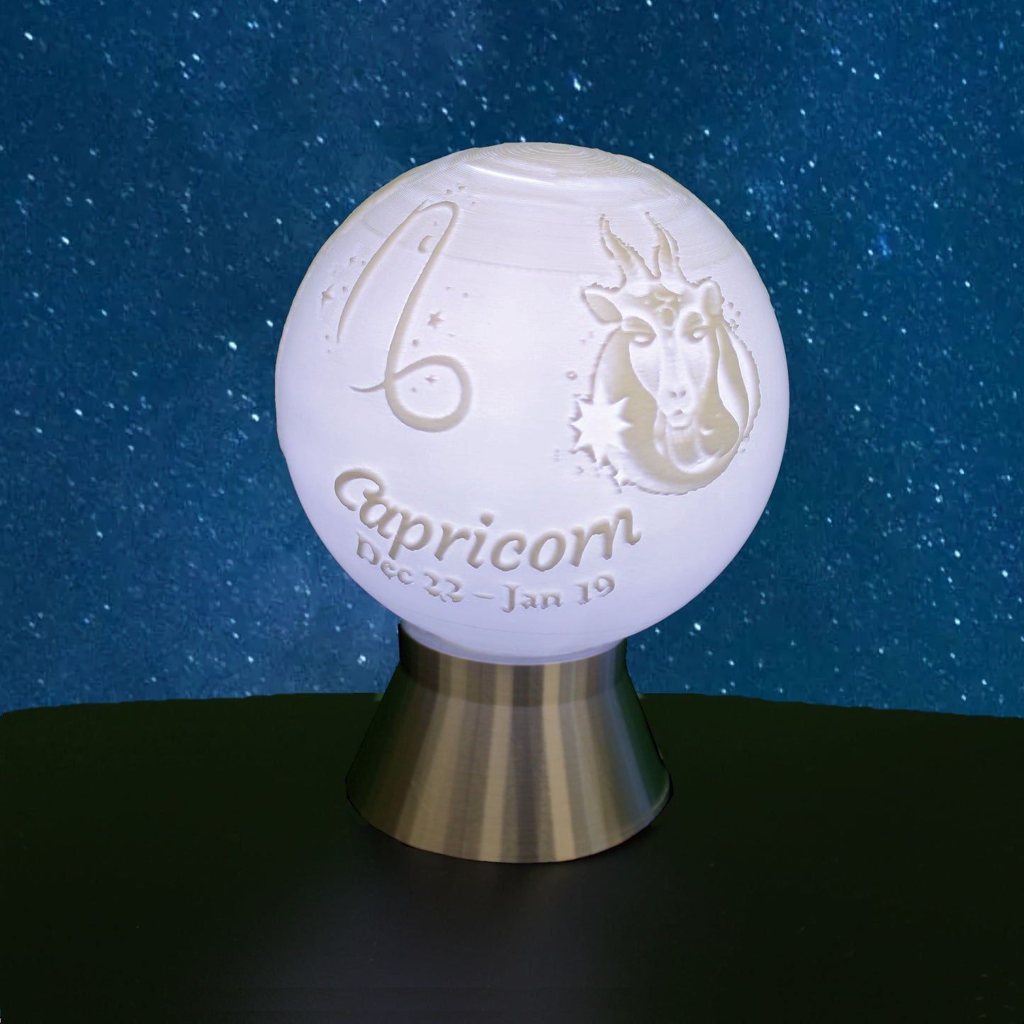Capricorn Zodiac Light Globe - Dec 23 - Jan 19