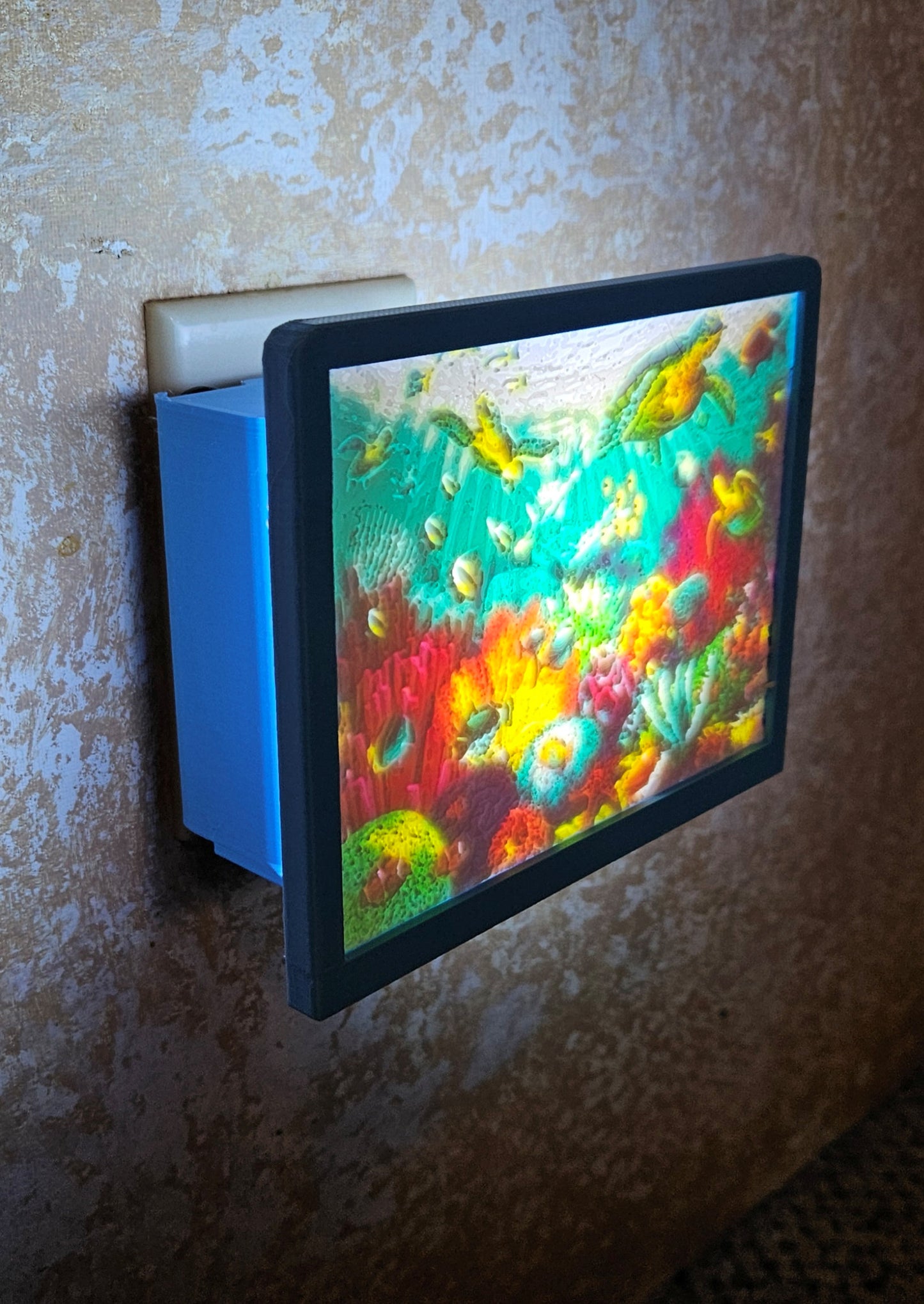 Coral Reef Sea Turtle - Desktop or Night Light Display