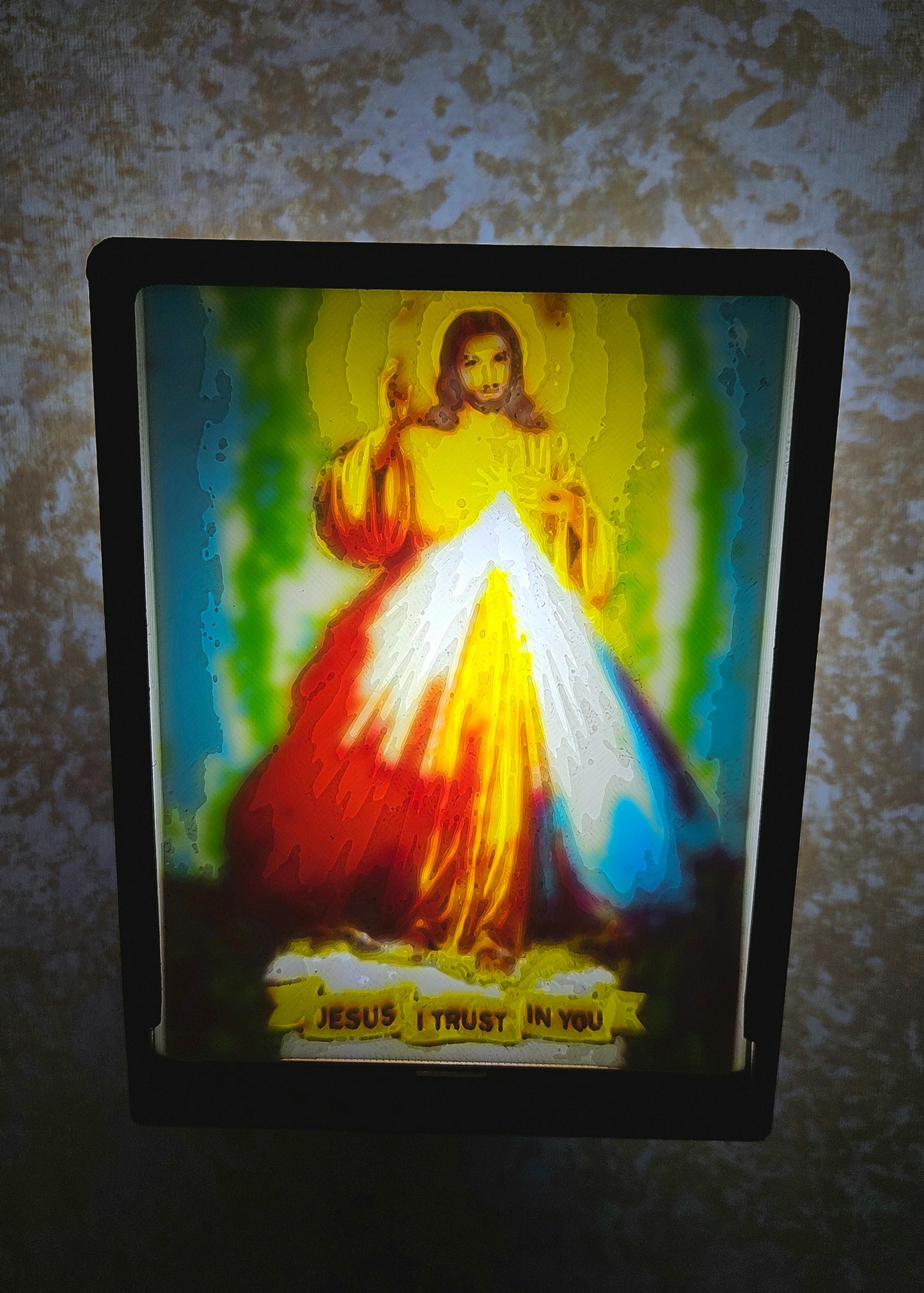 Divine Mercy Jesus I Trust In You - Desktop or Night Light Display