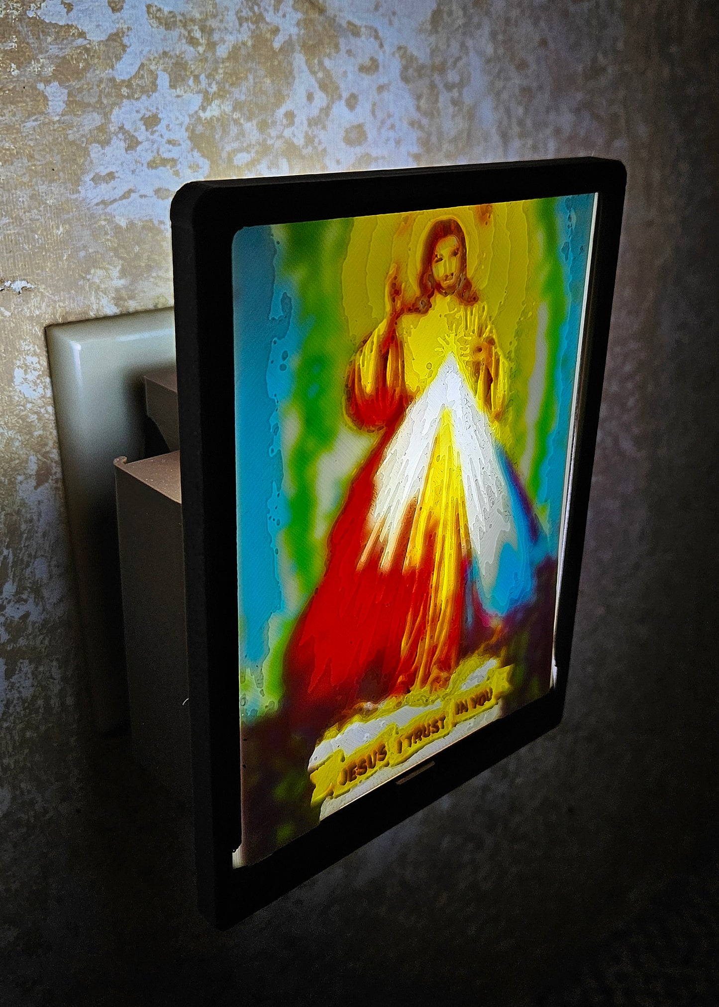 Divine Mercy Jesus I Trust In You - Desktop or Night Light Display