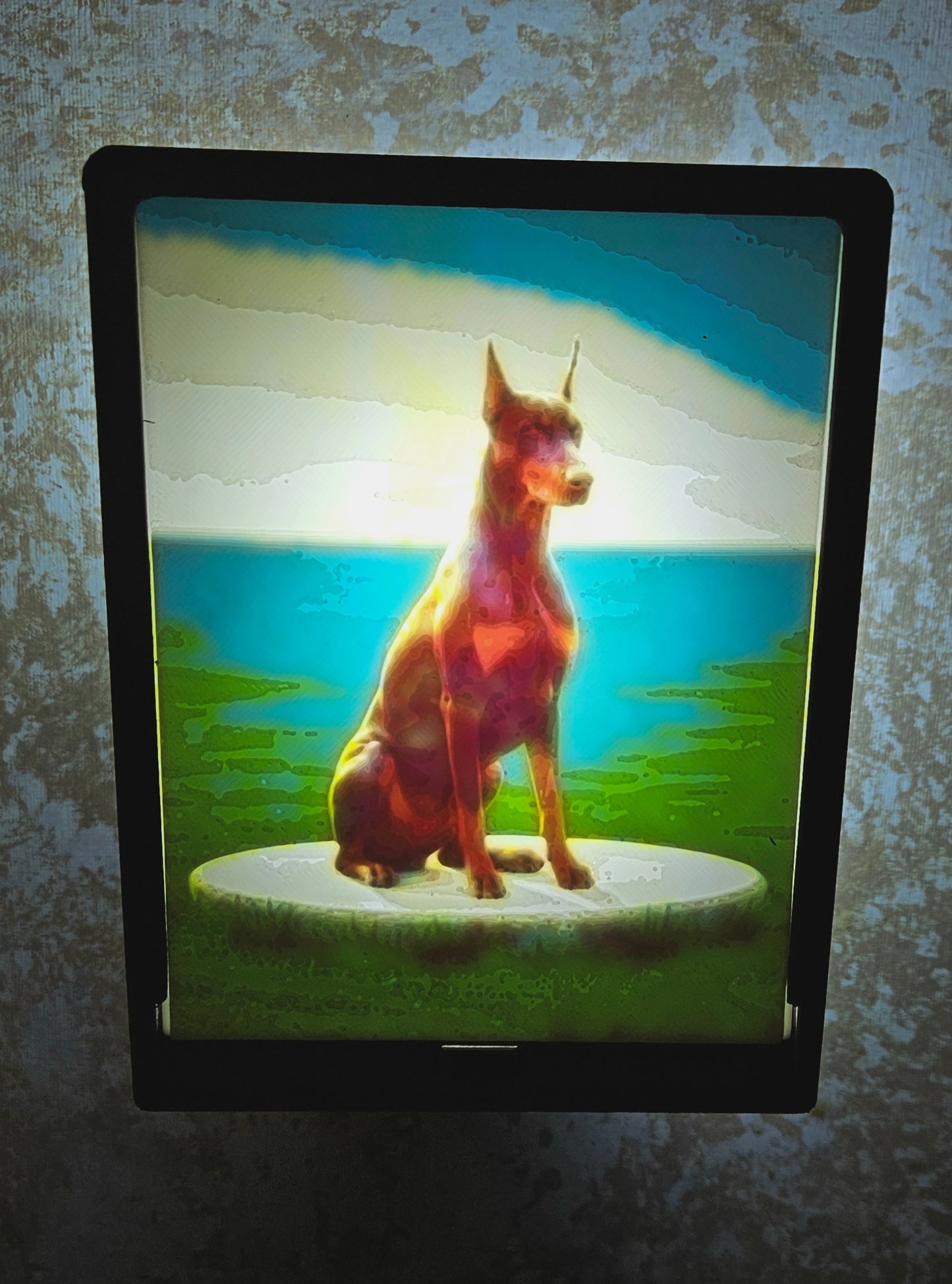 Dog - Doberman Pinscher - Desktop or Night Light Display