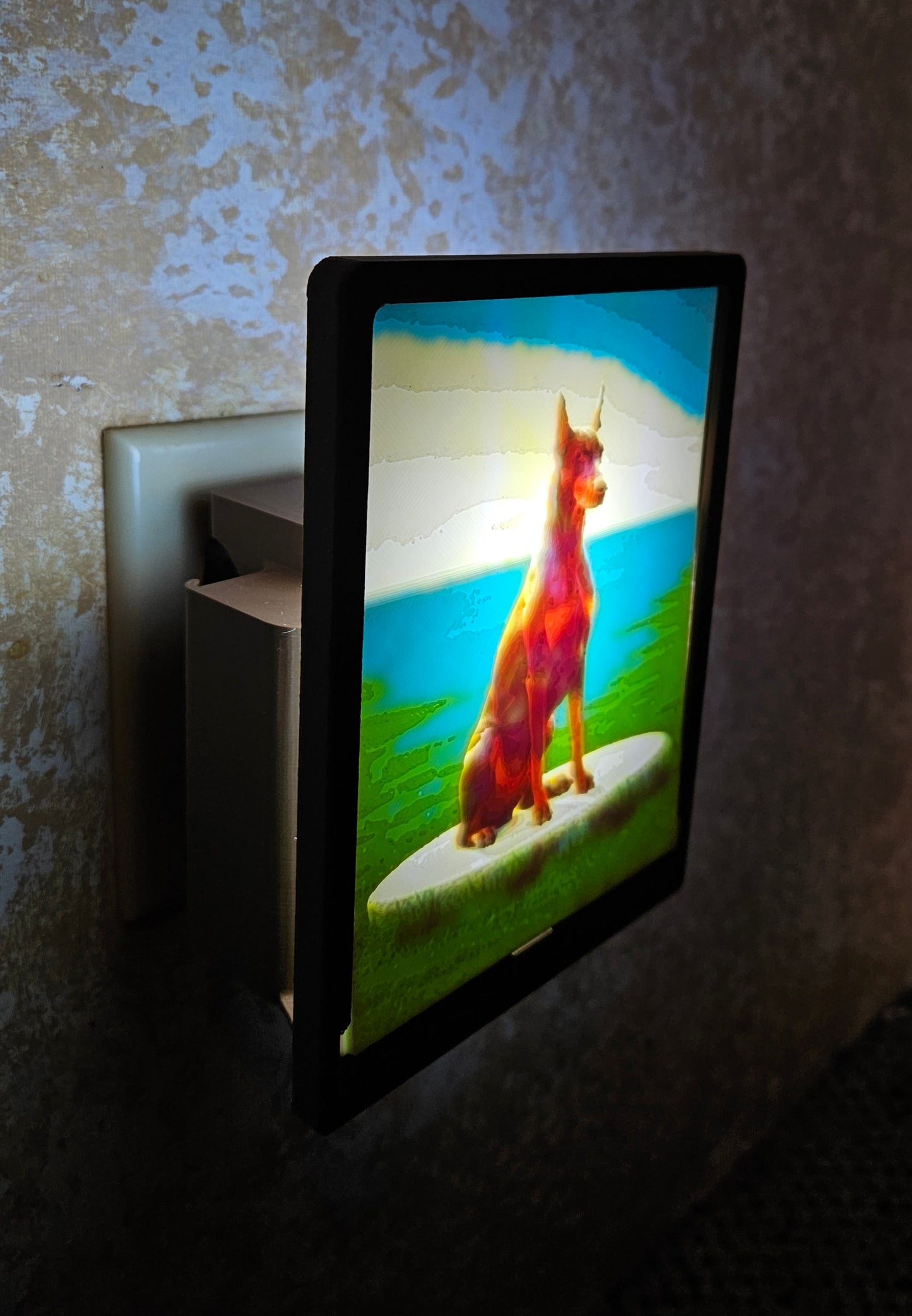 Dog - Doberman Pinscher - Desktop or Night Light Display