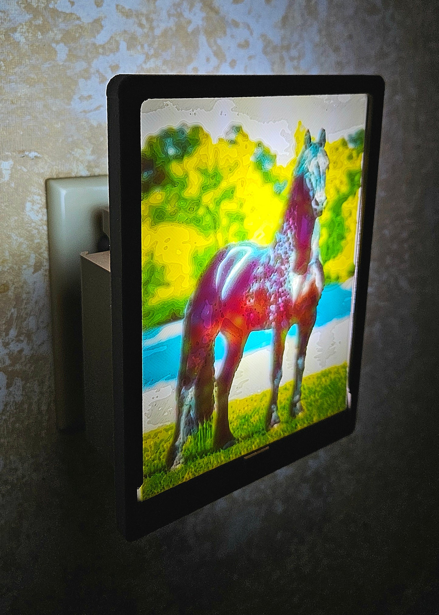Horse - Friesian - Desktop or Night Light Display