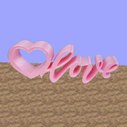 Valentines Day Heart Love Script Display
