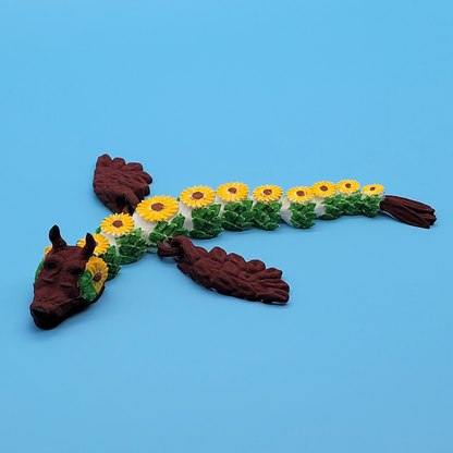 Sunflower Dragon - Hand Painted