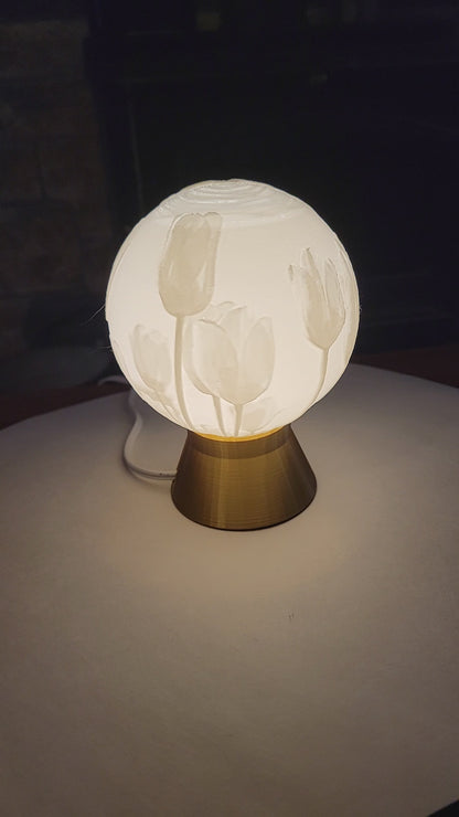 April Birth Month Flower Light Globe - Daisy , Tulip