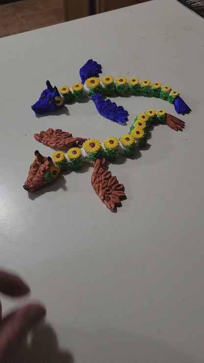 Sunflower Dragon - Hand Painted