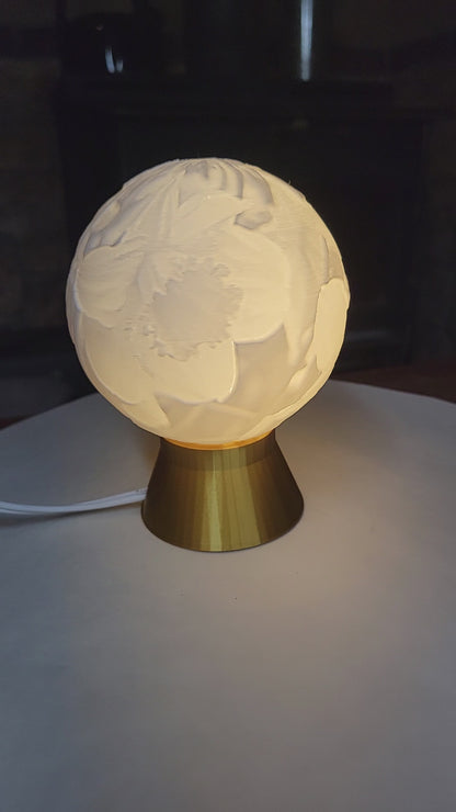 March Birth Month Flower Light Globe - Daffodil, Sakura (Cherry Blossom)